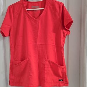 Grey's Anatomy Coral V-Neck Scrub Set